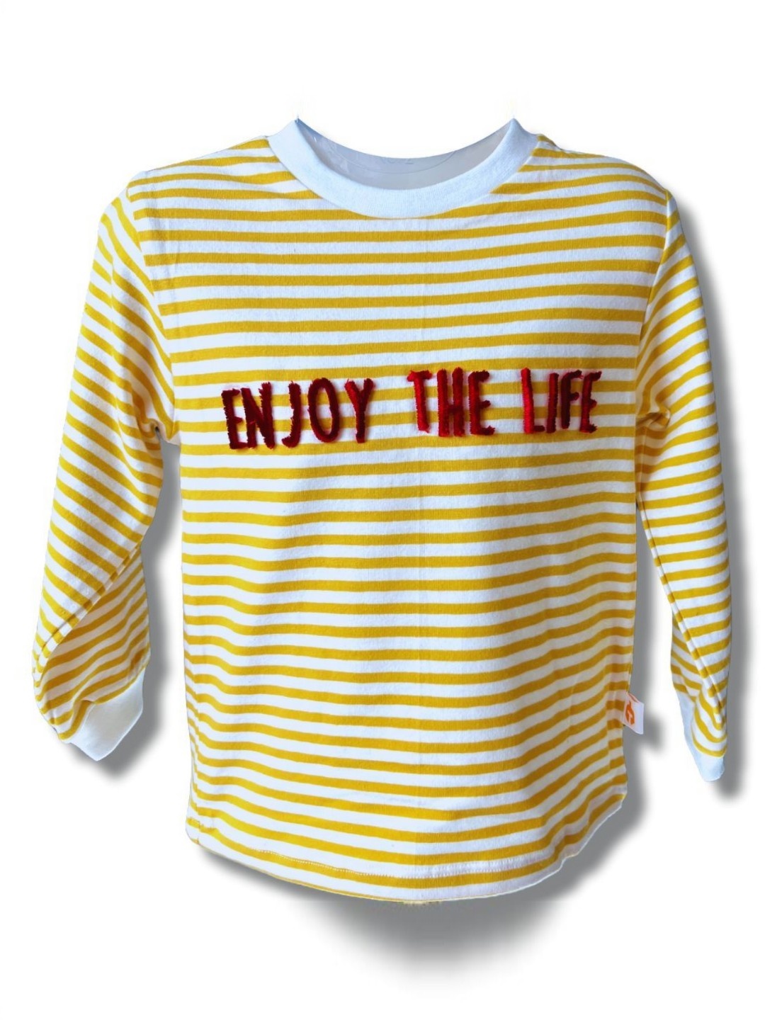 

BAESD Boys Striped Round Neck Cotton T-shirt, Yellow