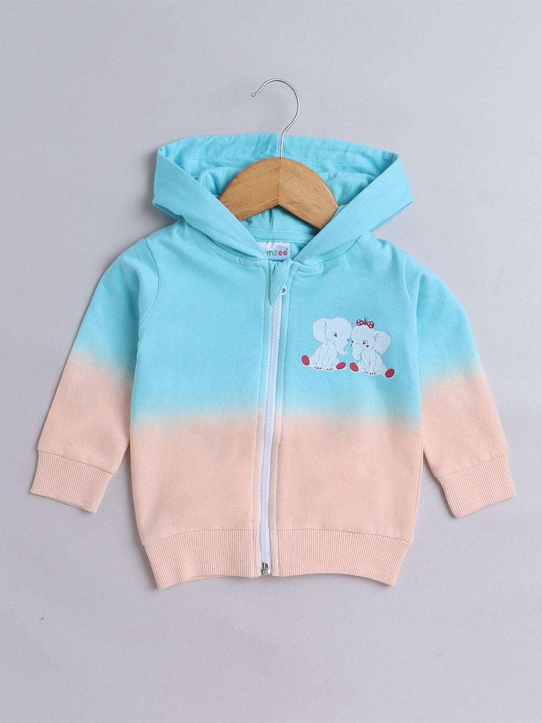 

BUMZEE Girls Printed Hooded Sweatshirt, Blue