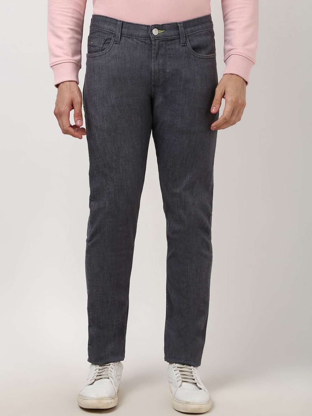 

Peter England Casuals Men Slim Fit Light Fade Jeans, Grey