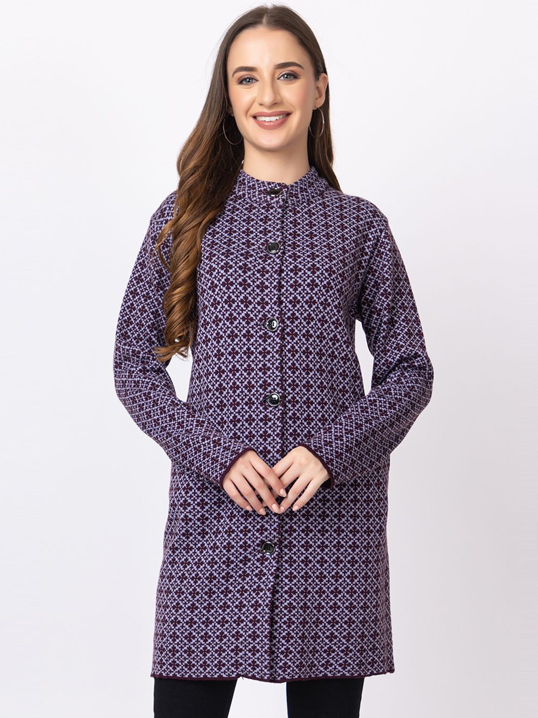 

Anouk Women Printed Cardigan, Mauve