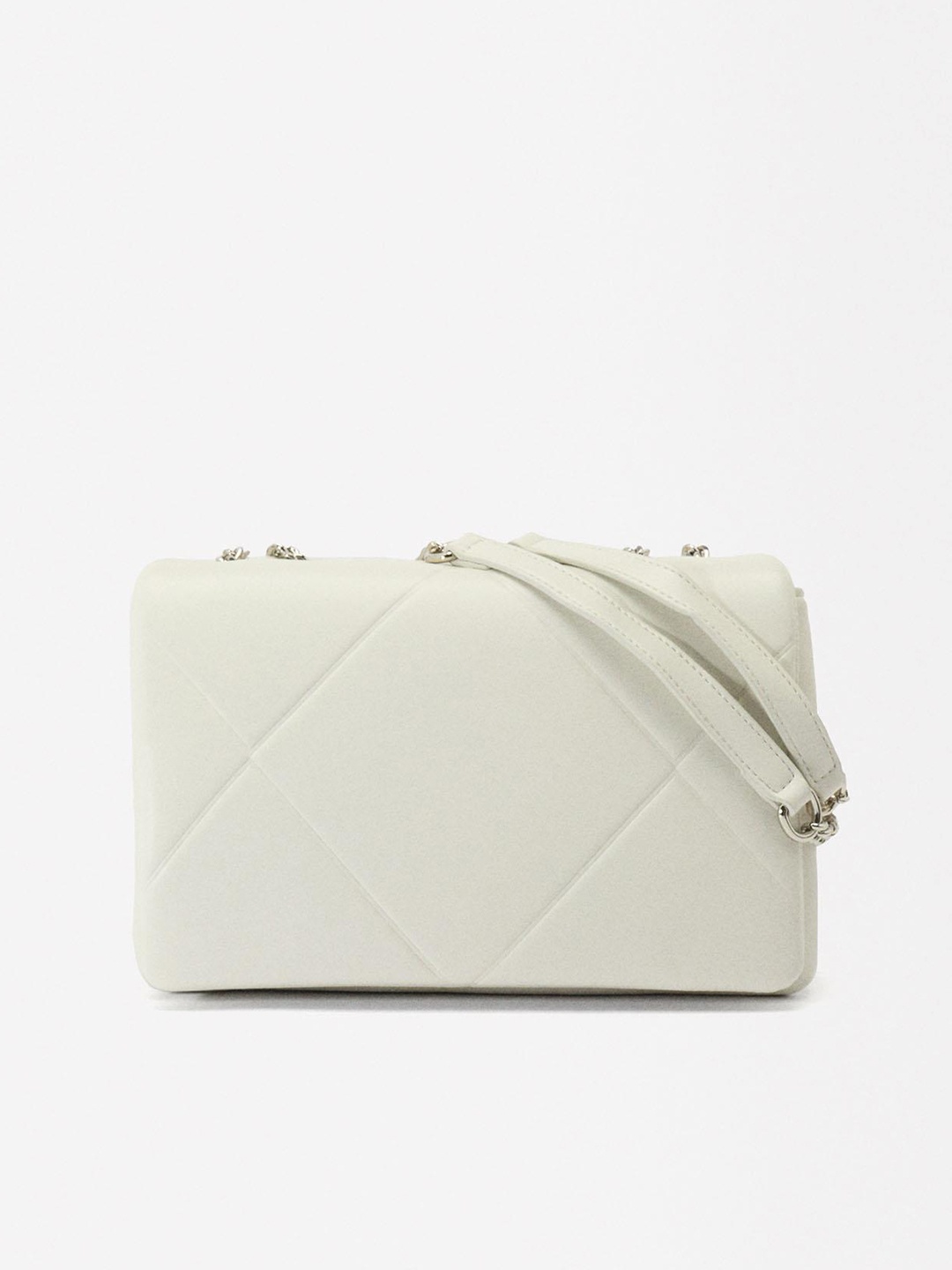 

PARFOIS Textured Structured Shoulder Bag, White