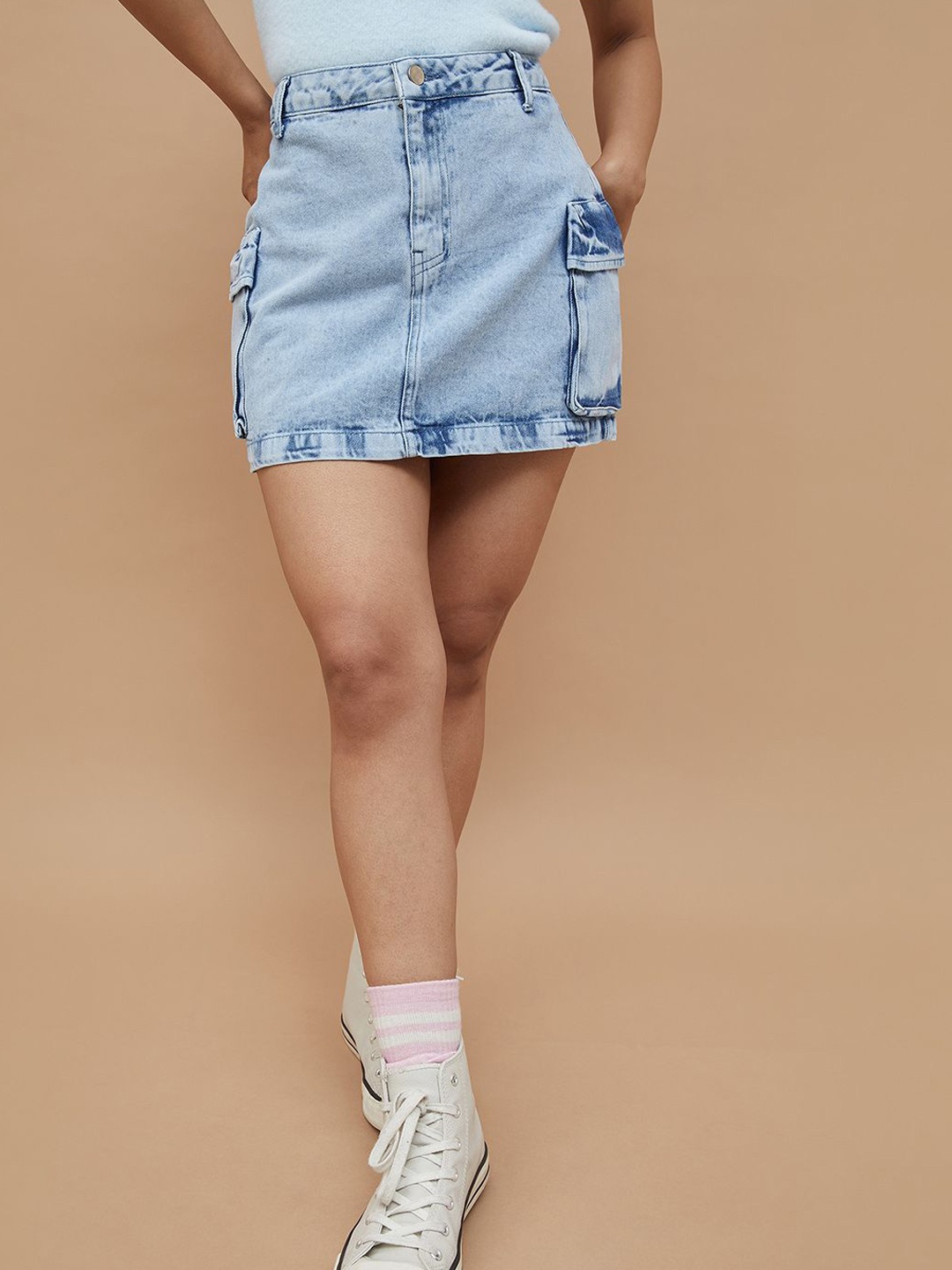 

Ginger by Lifestyle A-Line Mini Skirt, Blue
