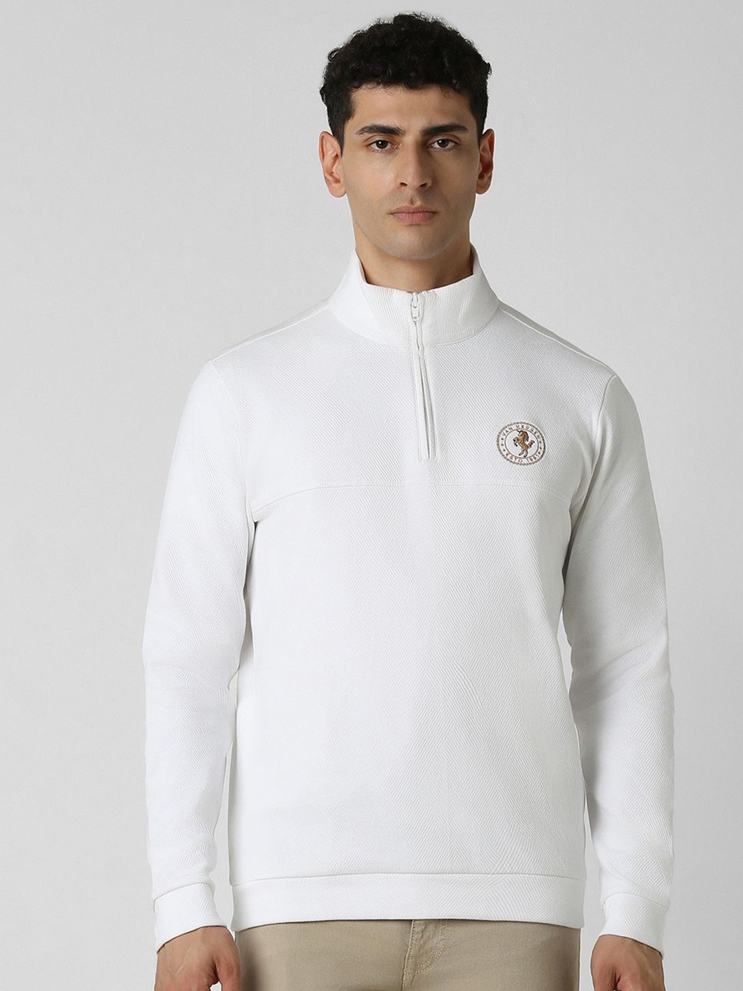 

Van Heusen Sport Men Self Design Pure Cotton Sweatshirt, White