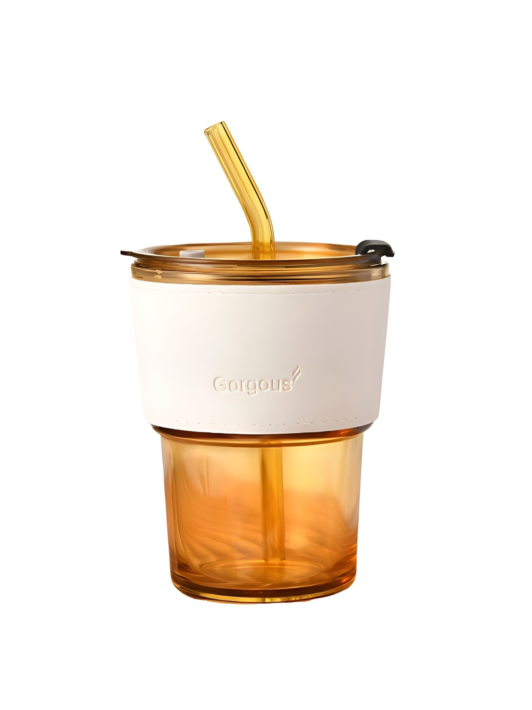 

WELOUR Yellow & Cream 10 Pieces Glass Coffee Mugs 450 ml