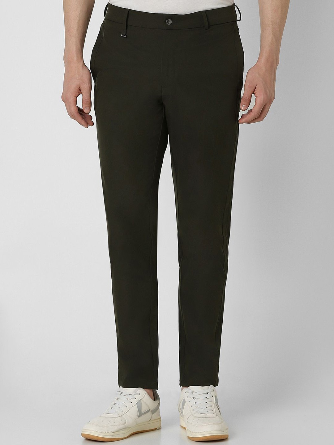 

Van Heusen Flex Men Slim Fit Trousers, Olive