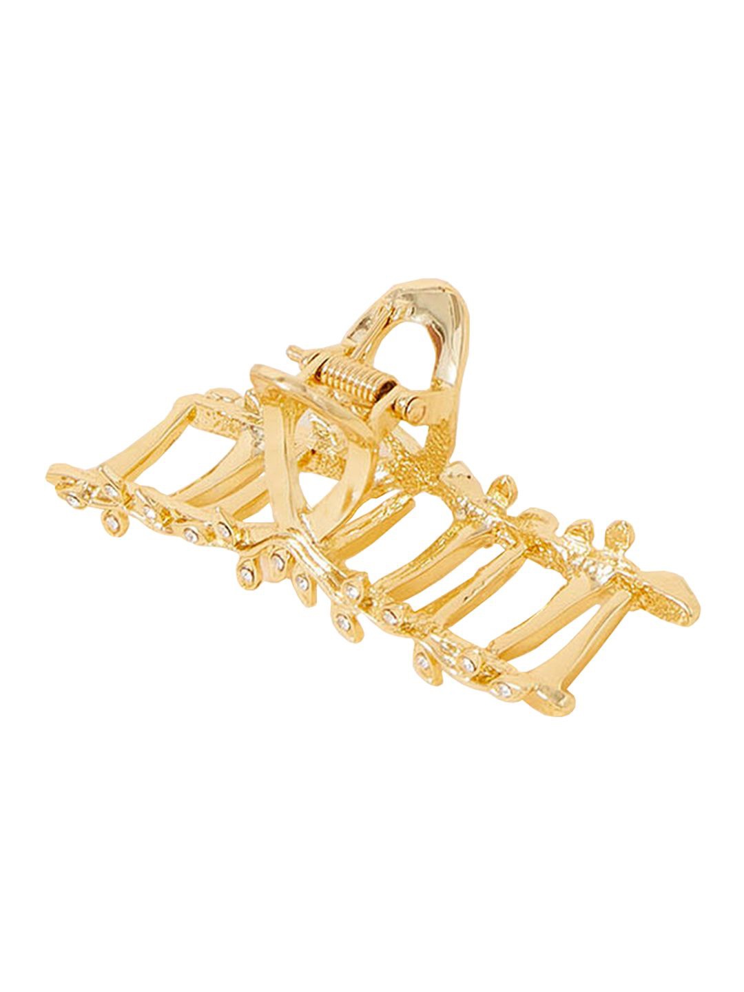 

Accessorize Women Embellished Claw Clip, Gold