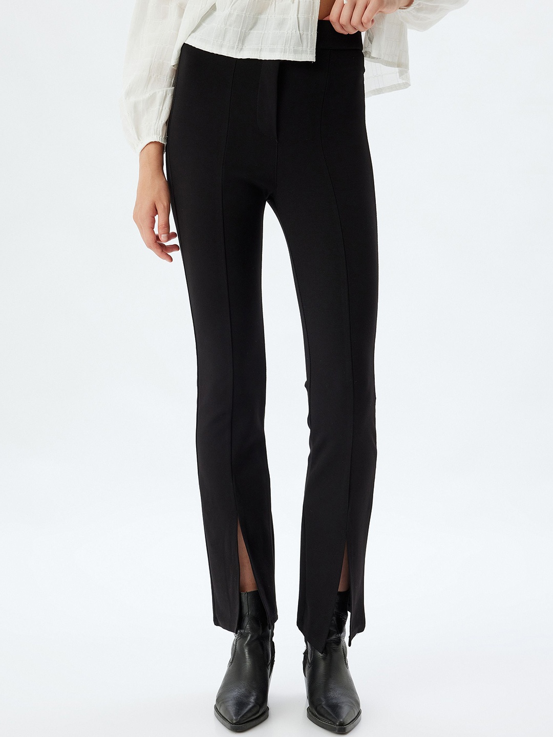 

Koton Women High Rise Trouser, Black