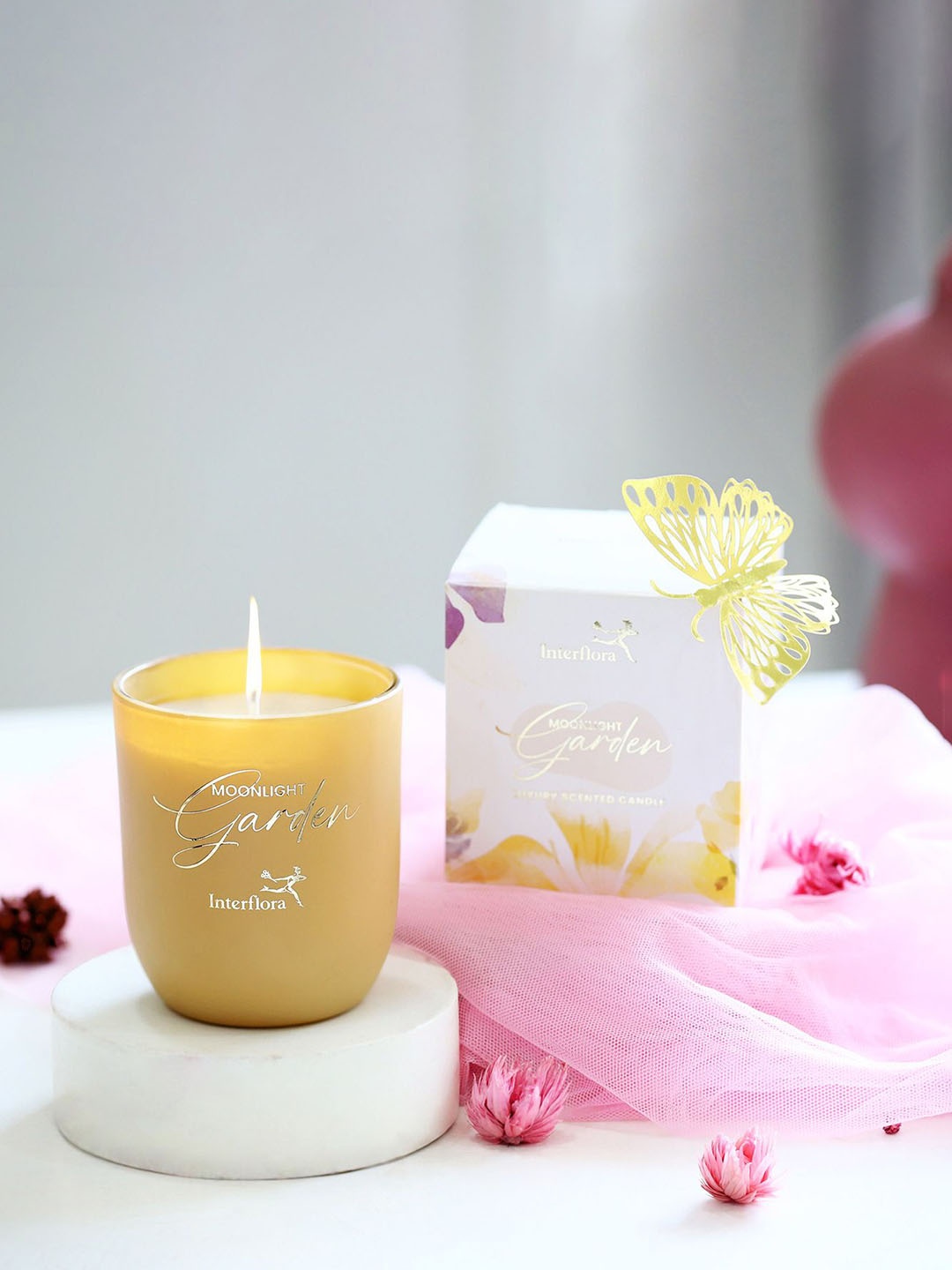 

Interflora Beige Moonlight Jar Candle