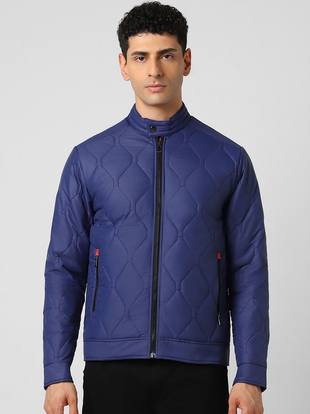 

Van Heusen Sport Men Open Front Jacket with Embroidered, Blue