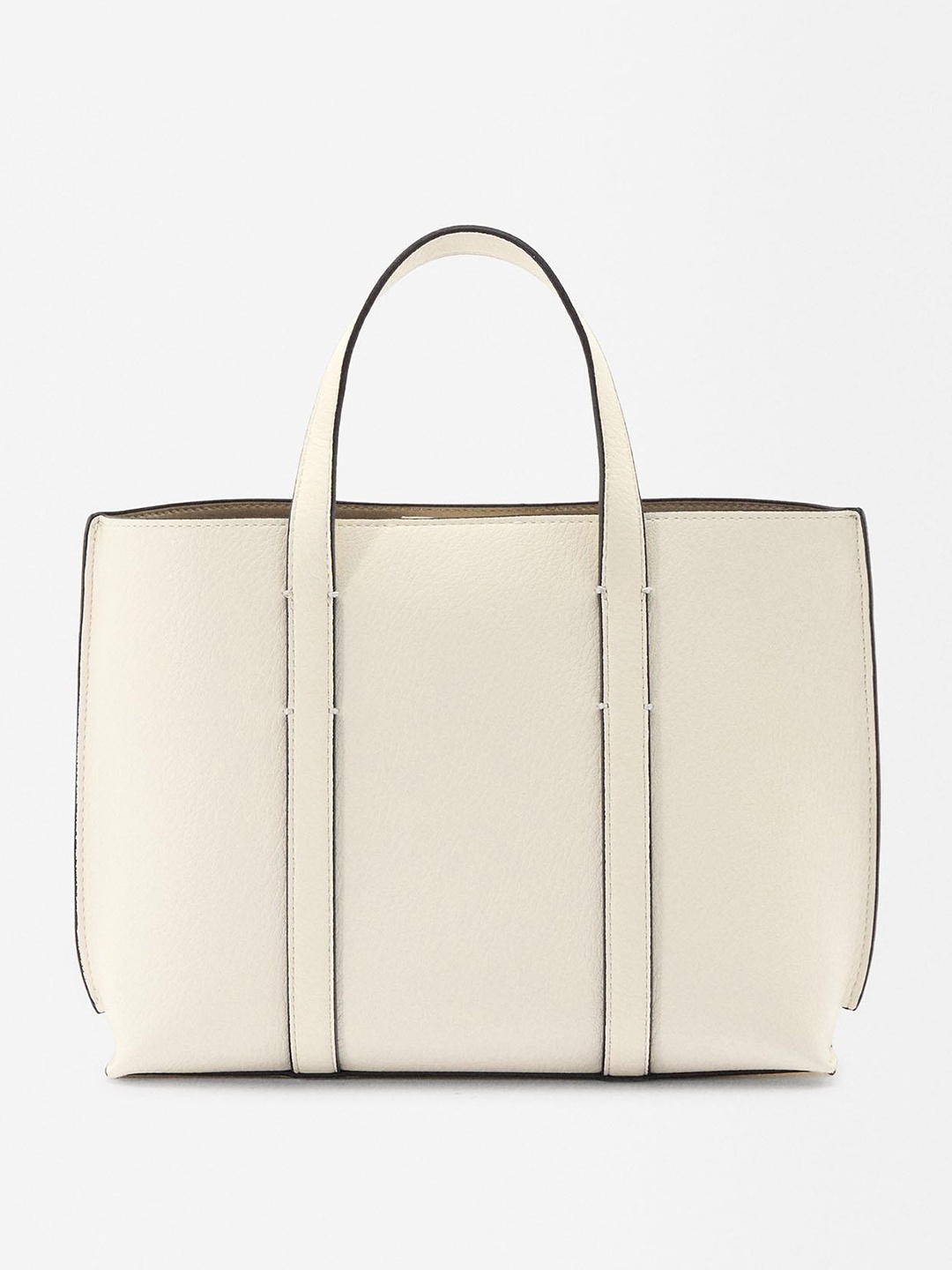 

PARFOIS Textured Structured Handheld Bag, White