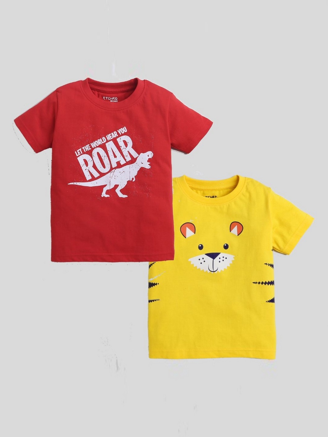 

ETCHED DESIGN Boys Typography 2 Printed Applique T-shirt, Red