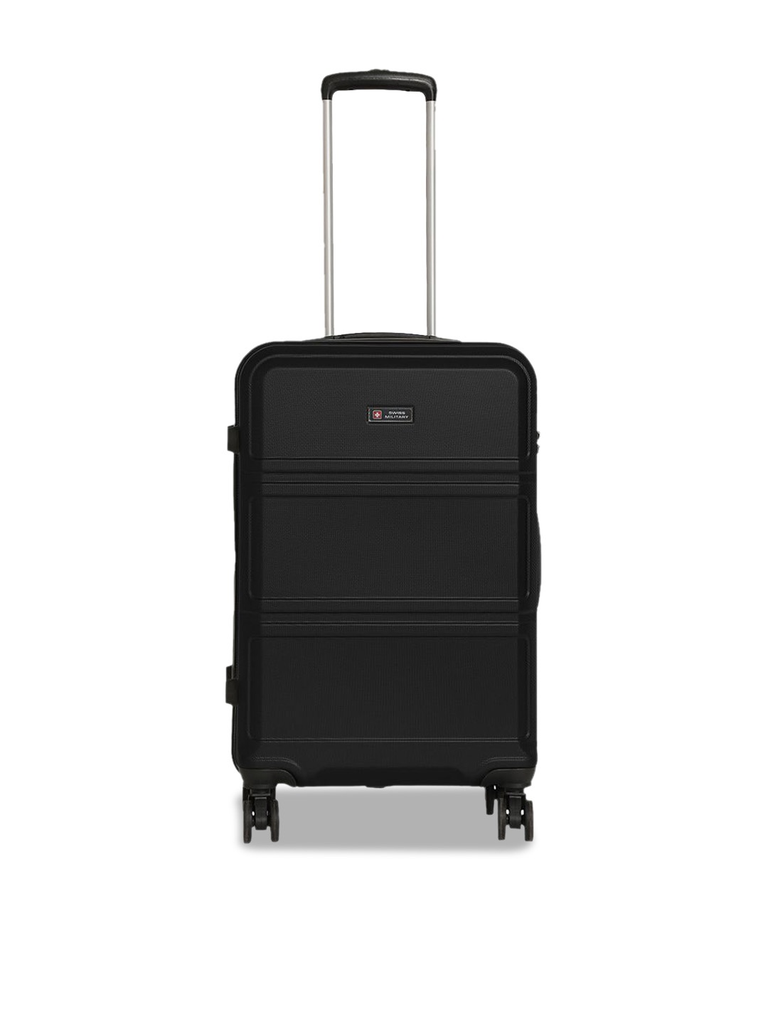 

SWISS MILITARY Textured Hard-Sided Cabin Trolley Bag, Black