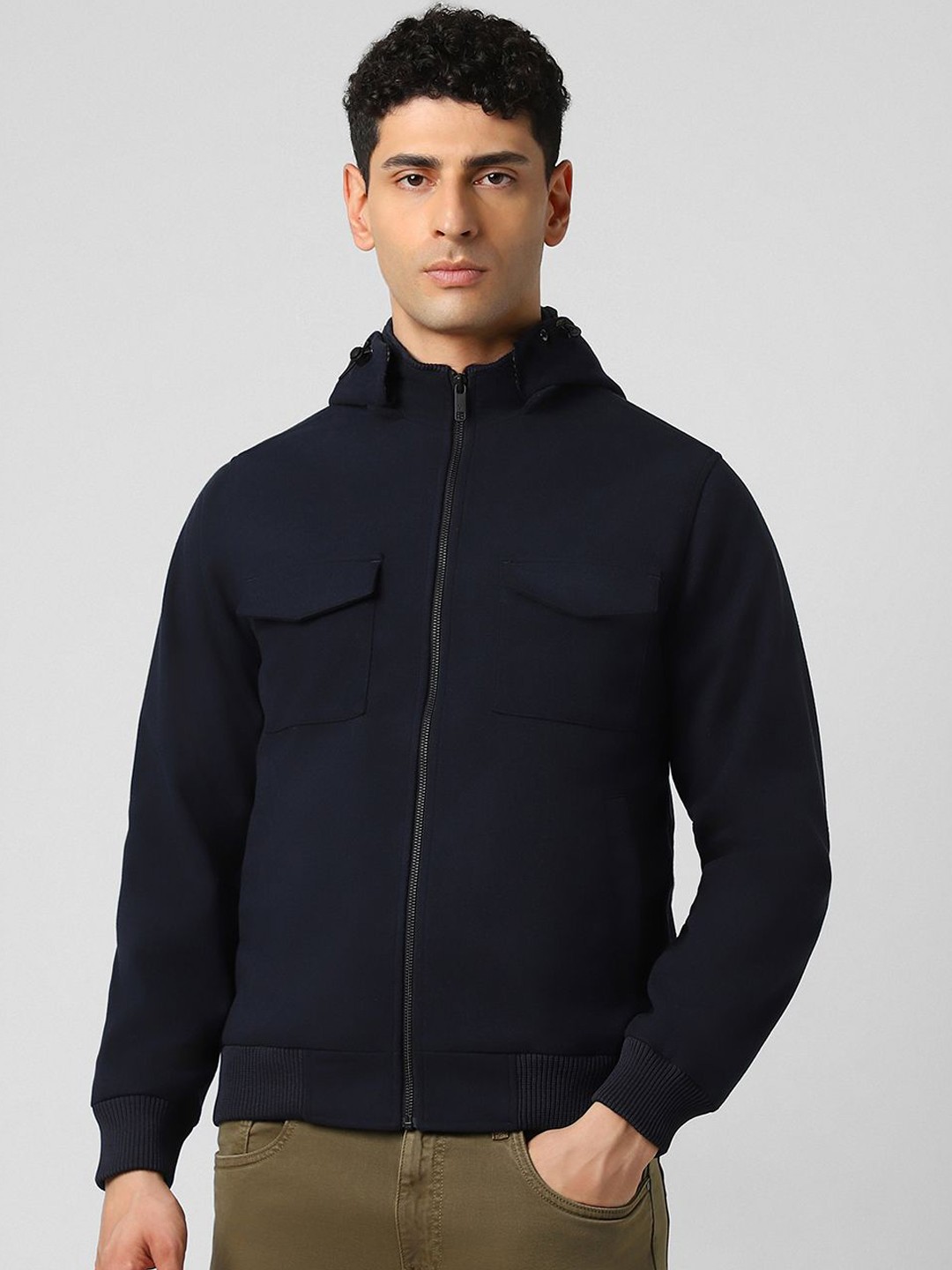 

Van Heusen Sport Men Open Front Jacket, Navy blue