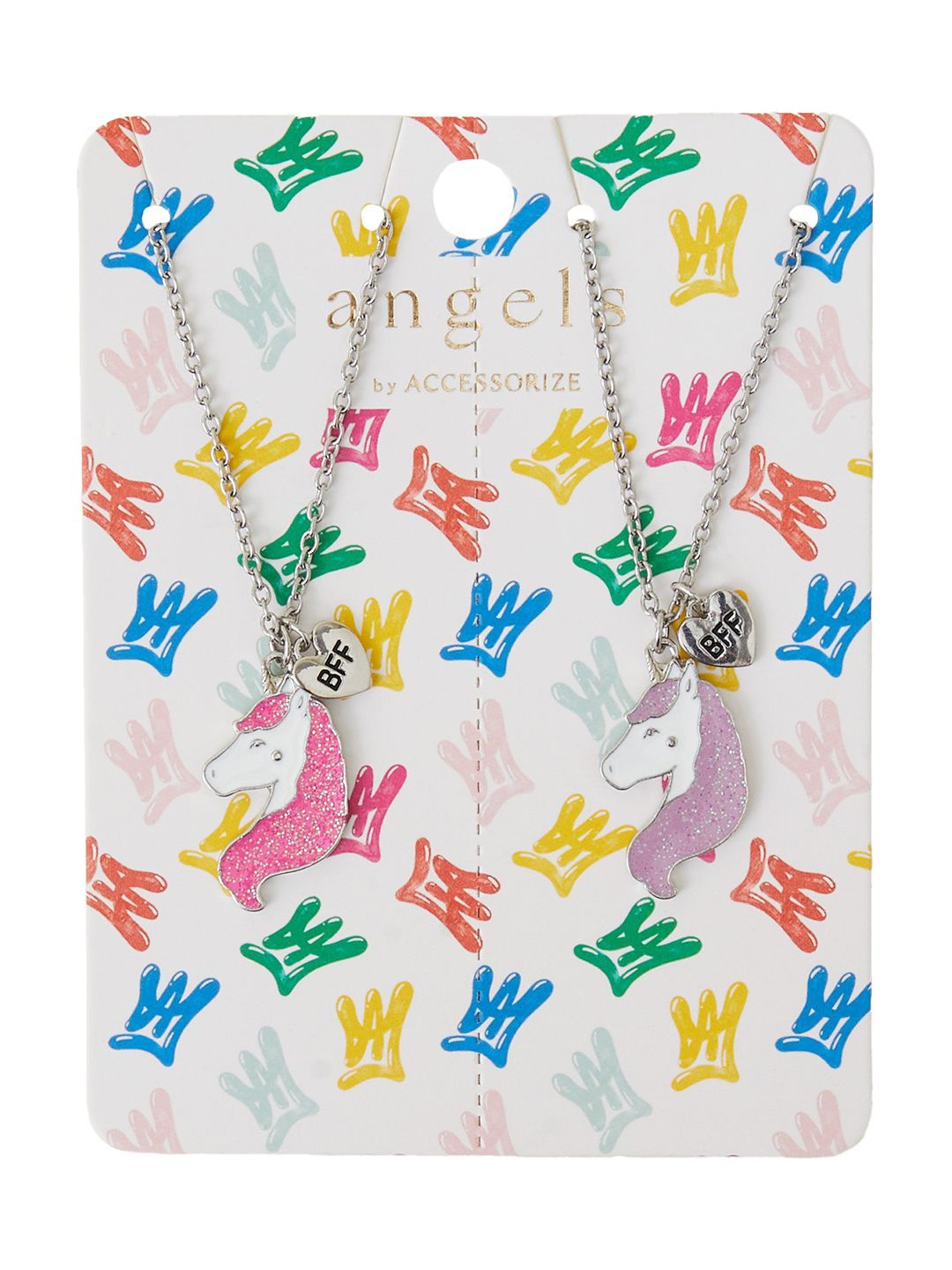 

Accessorize Girls Set Of 2 Unicorn Bff Necklace, Silver