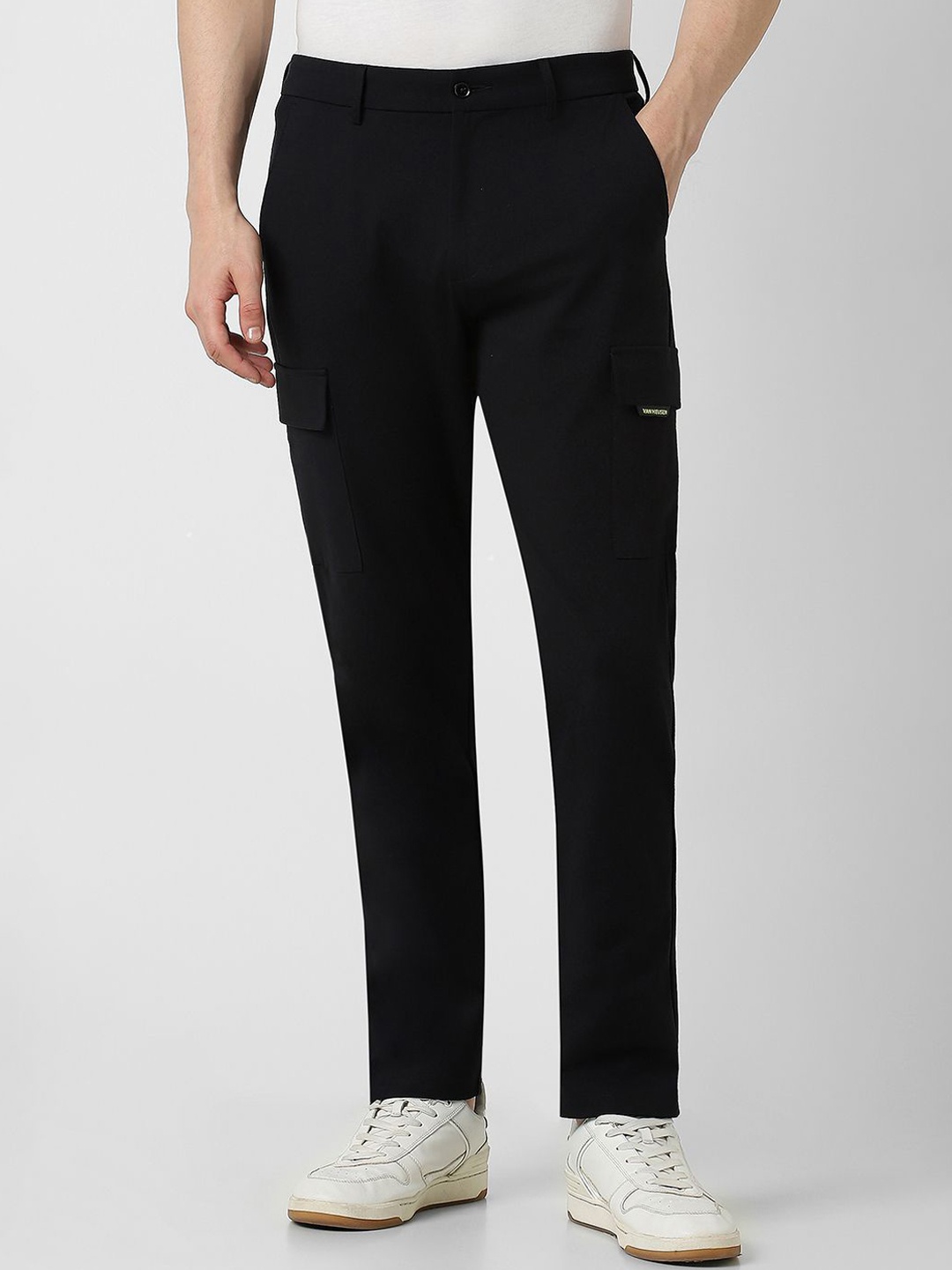 

Van Heusen Flex Men Slim Fit Trousers, Black