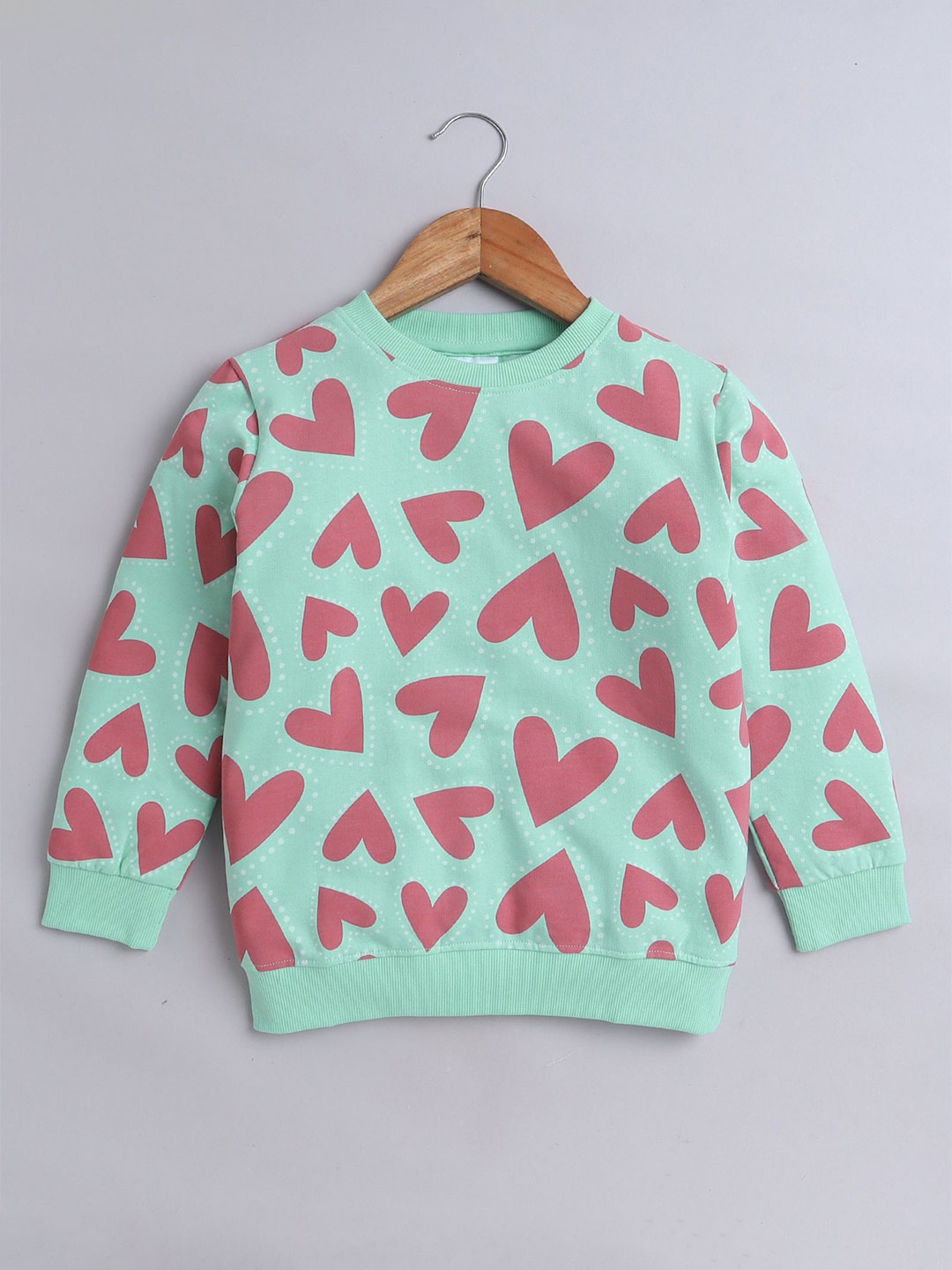 

BUMZEE Girls Conversational Printed Sweatshirt, Green