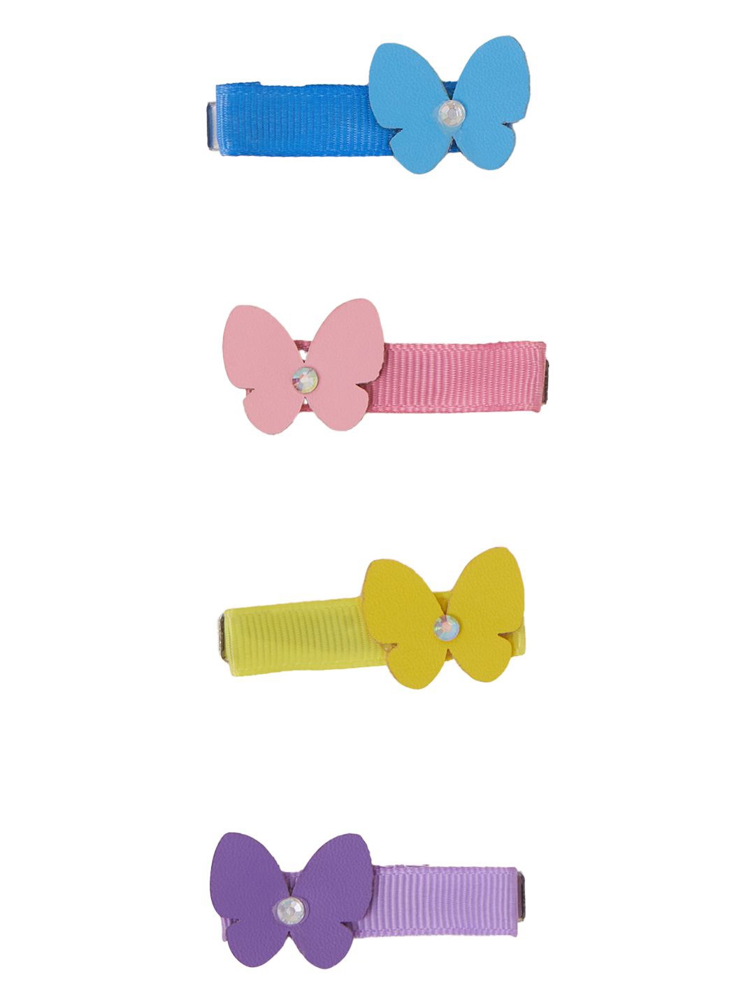 

Accessorize Set of 4 Girls Alligator Hair Clip, Blue