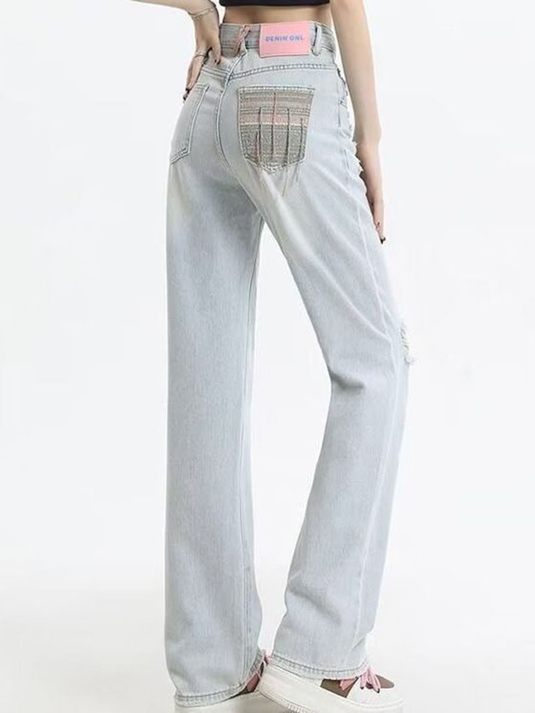 

StyleCast Women Wide Leg High-Rise Denim Jeans, Blue