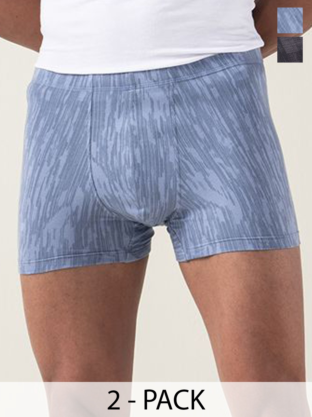 

DAMENSCH Feel Mint Classic Anti Odour Peppermint Finish No Roll Concealed Waistband Trunk, Blue