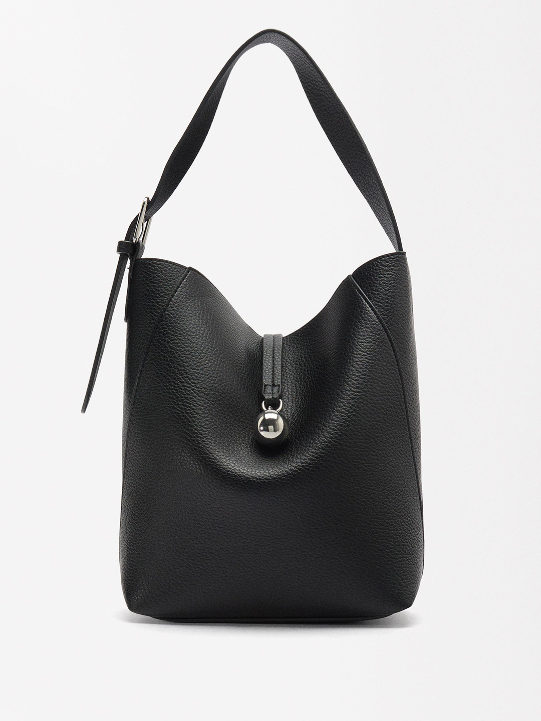 

PARFOIS Textured Structured Hobo Bag, Black