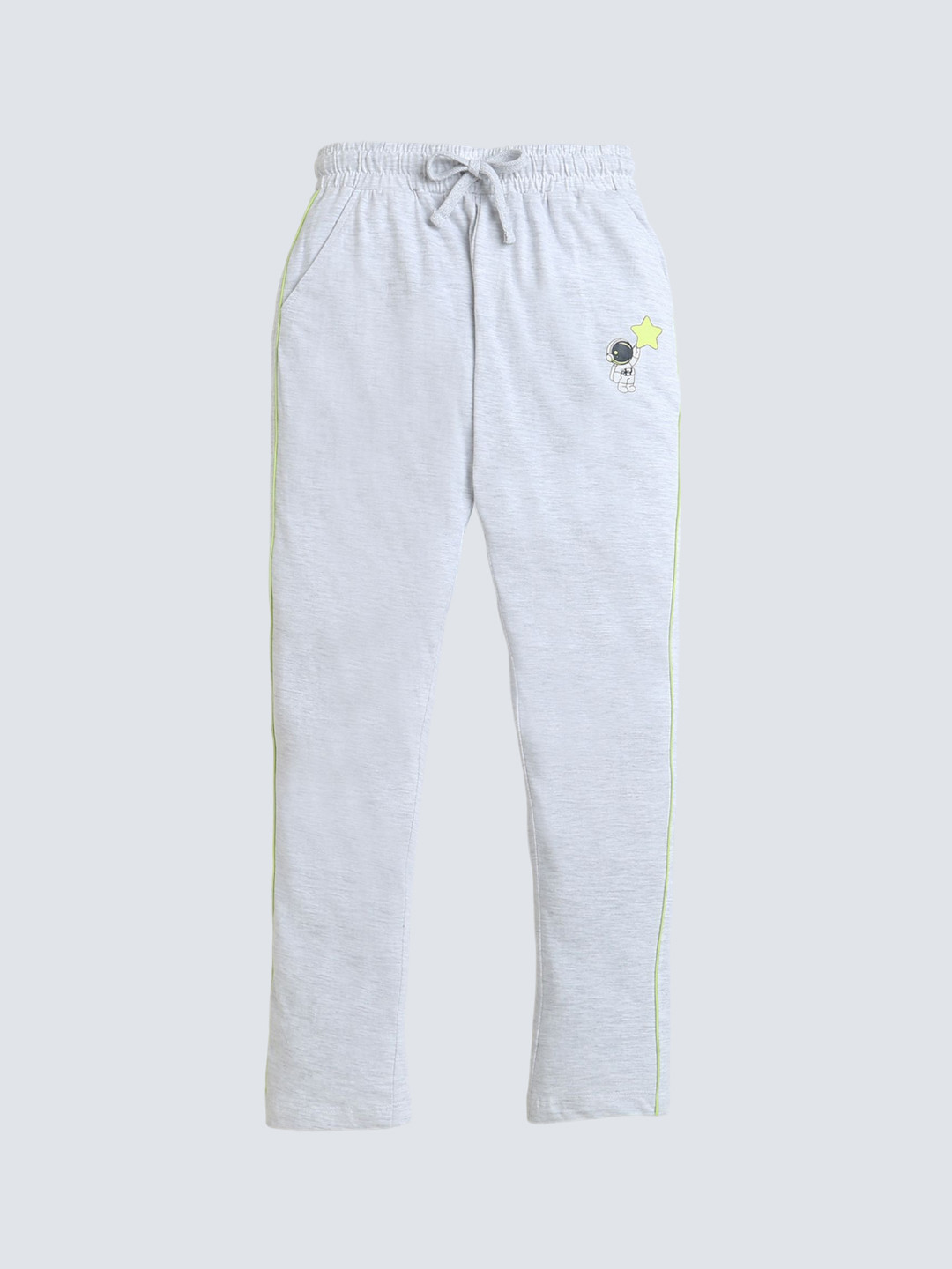 

BUMZEE Boys Cotton Mid-Rise Track Pants, Grey