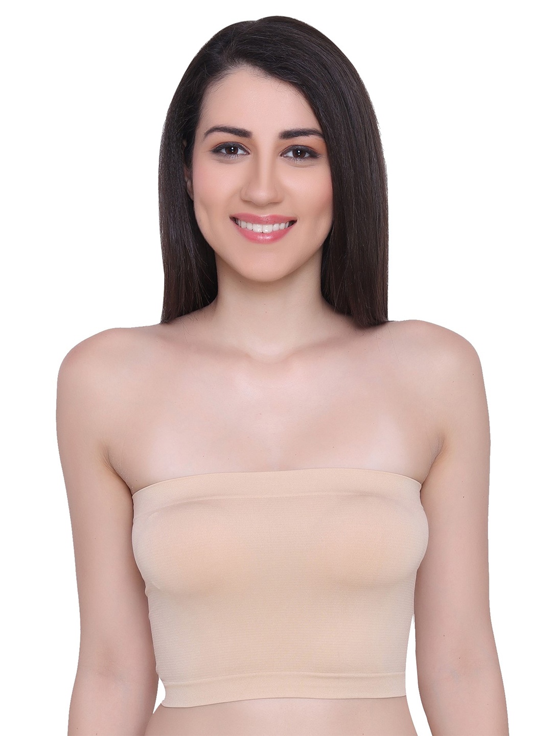 

Glamoras Women Bandeau Full Coverage Bra, Beige