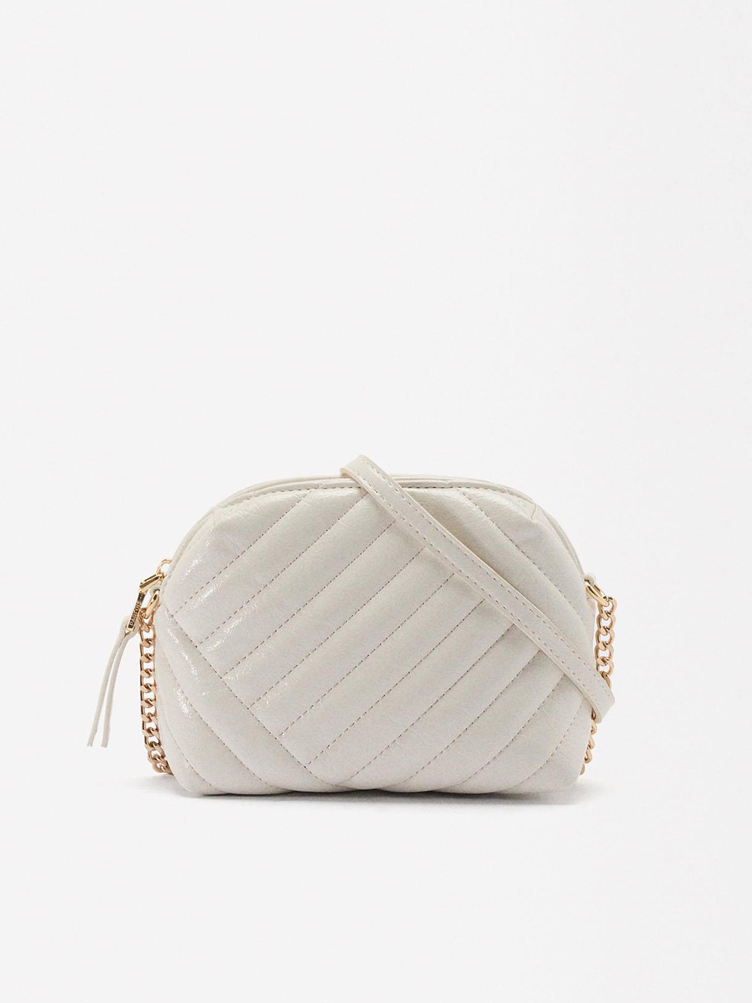 

PARFOIS Quilted Crossbody Bag, Off white