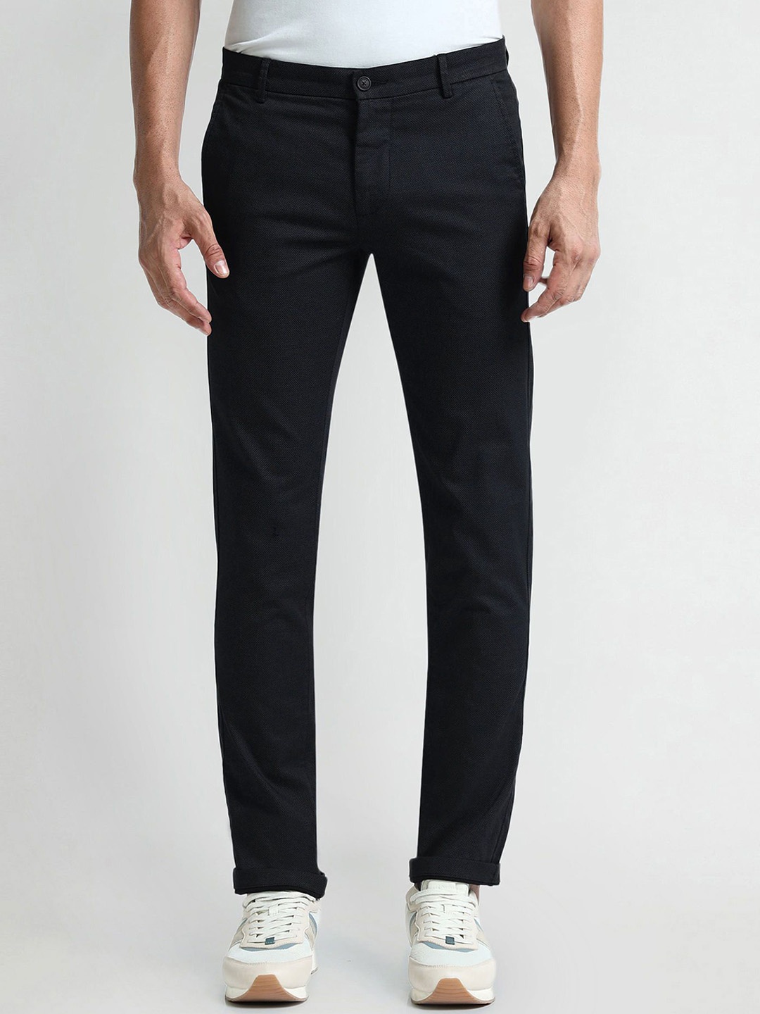 

Arrow Sport Men Slim Fit Trousers, Black