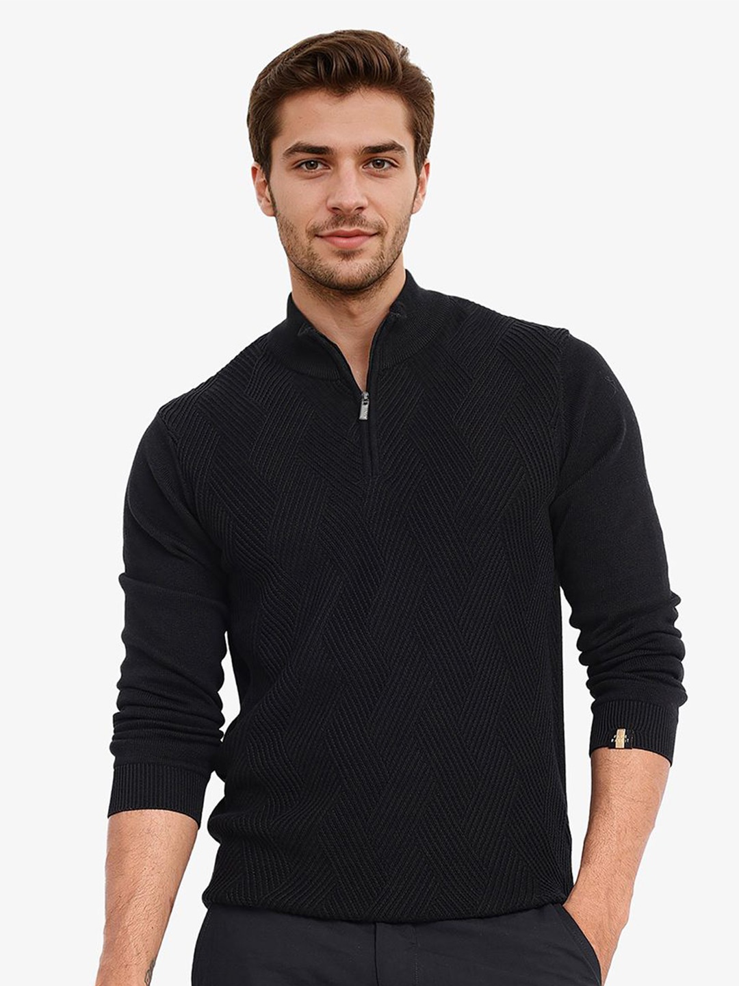 

RARE RABBIT Men Pullover, Black