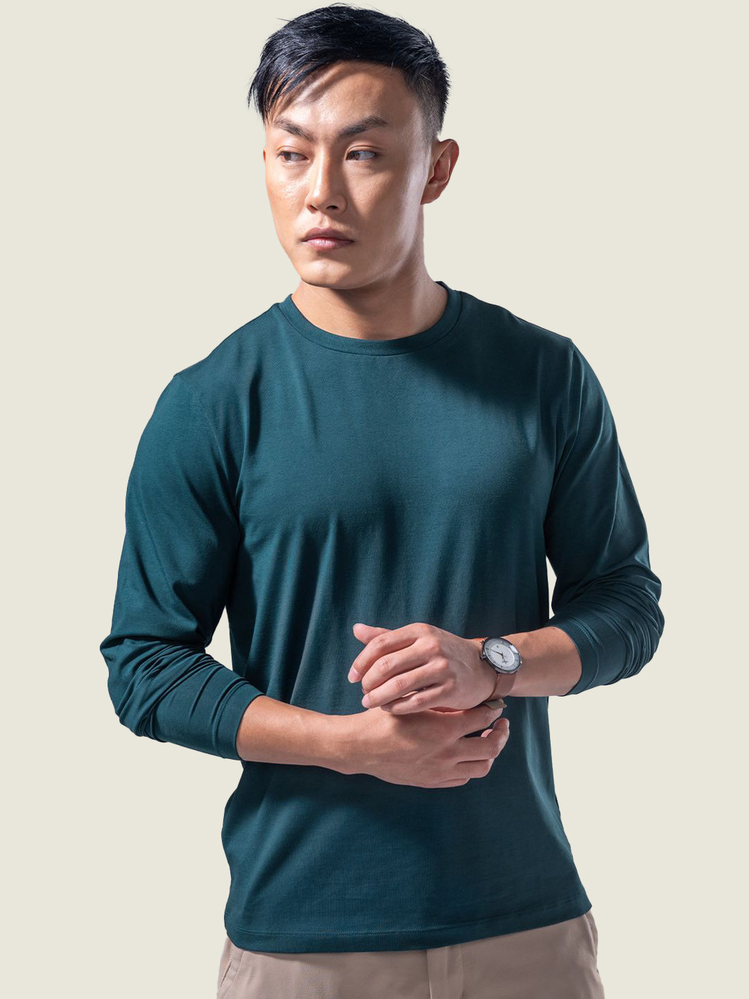 

DAMENSCH Ultra Soft Supima Cotton Blend Anti Fade Colours Constant Full Sleeve T Shirt, Blue