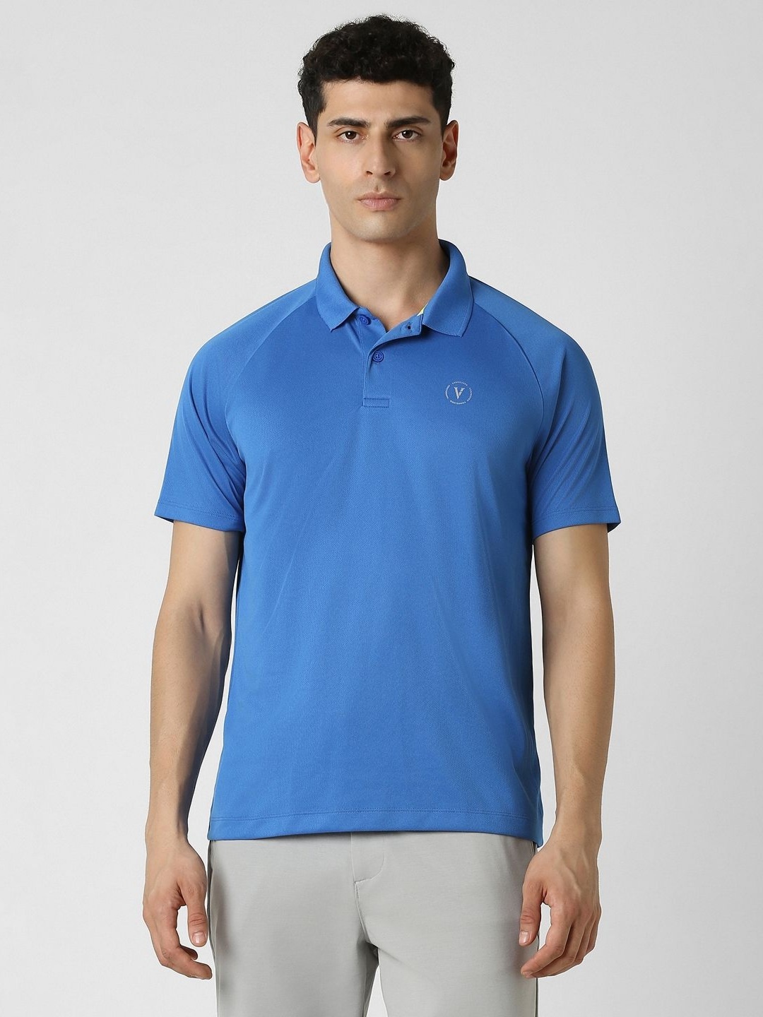 

Van Heusen Flex Men Solid Polo Collar T-shirt, Blue