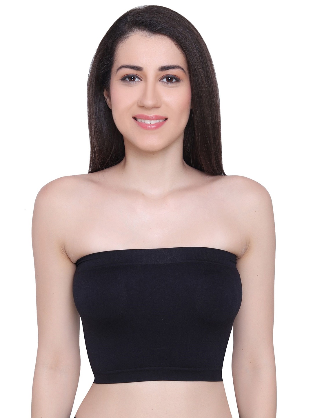 

Glamoras Bandeau Bra Full Coverage, Black