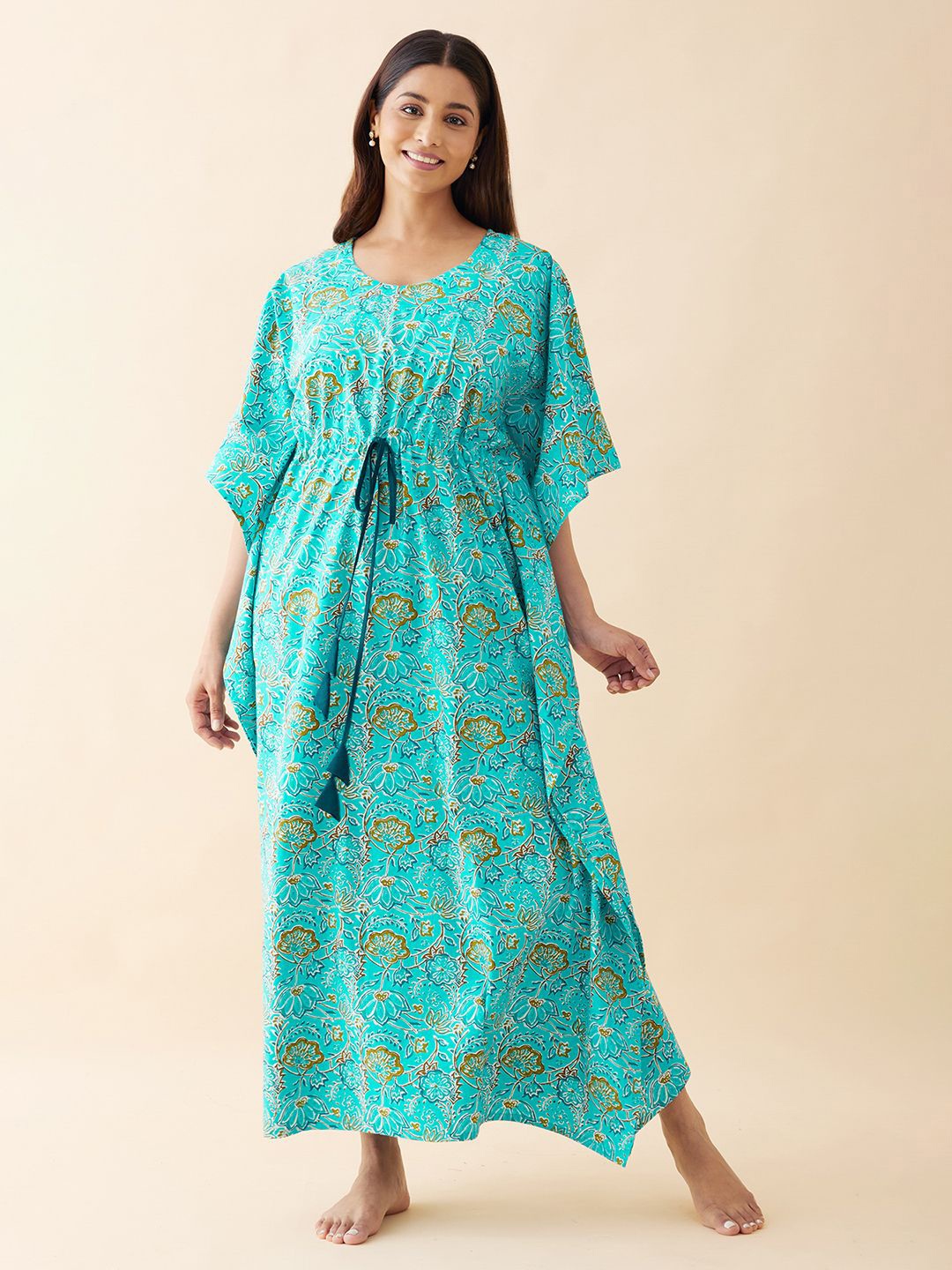 

Maybell Printed Maxi Nightdress, Blue