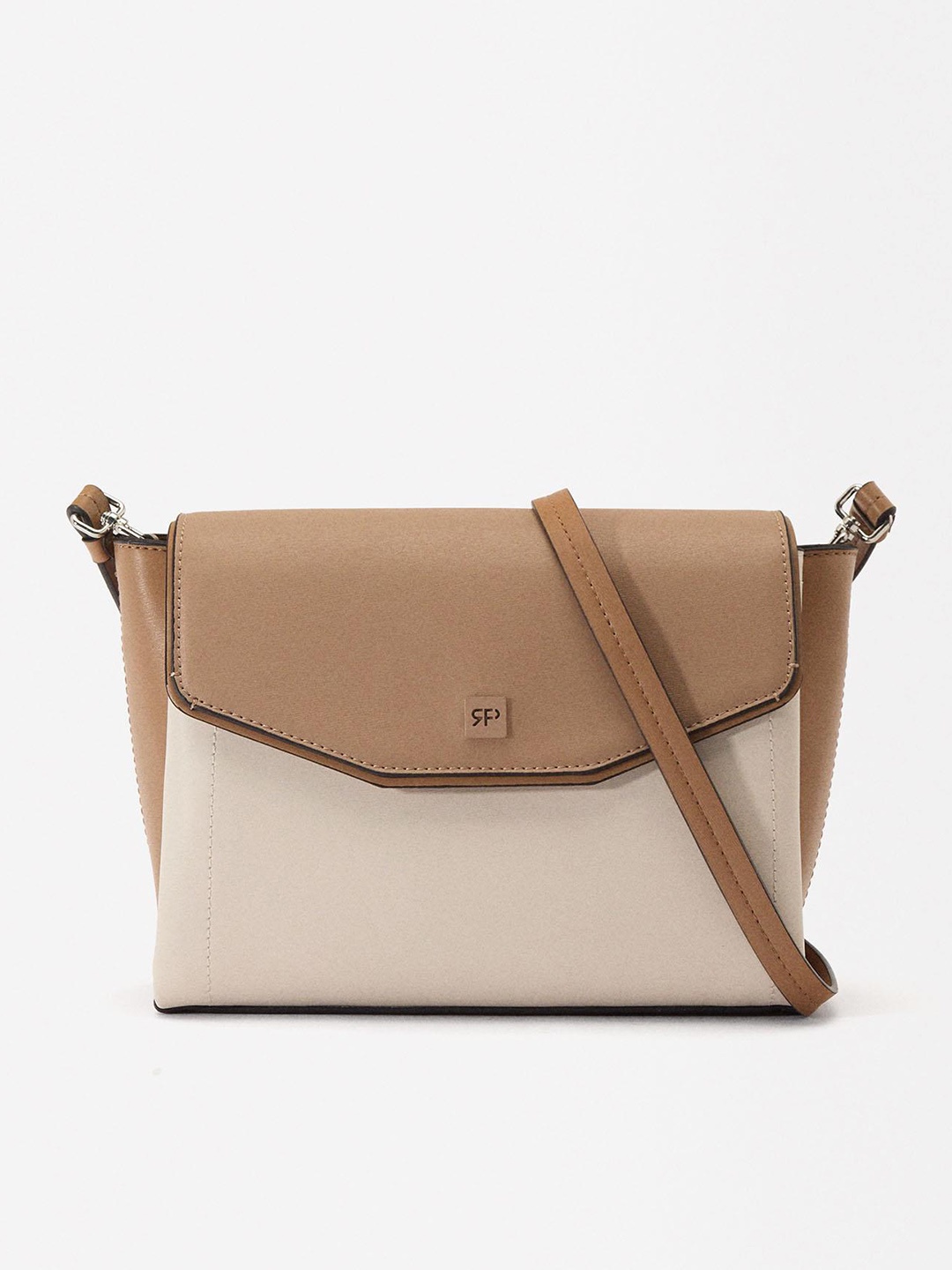 

PARFOIS Colourblocked Crossbody Bag, Brown