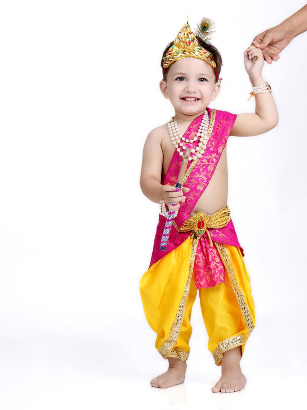 

itsmycostume Krishna Dress for Boy Kids, Yellow