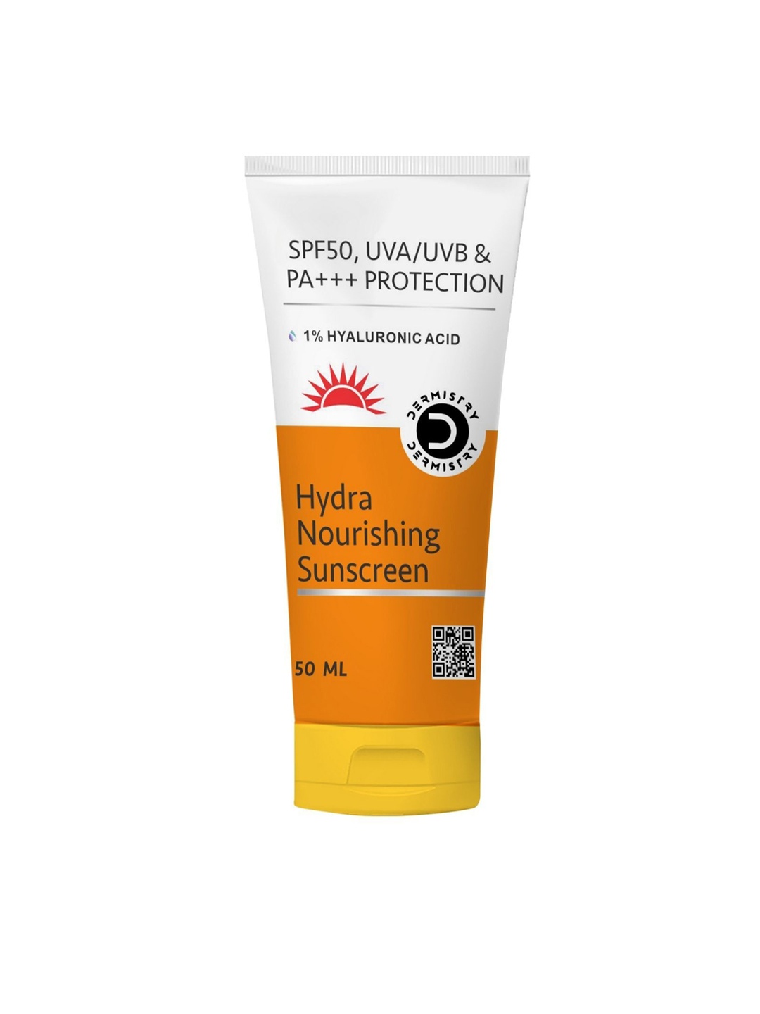 

DERMISTRY 1% Hyaluronic Acid Hydra Nourishing SPF50 Aqua Gel Sunscreen - 50ml, White