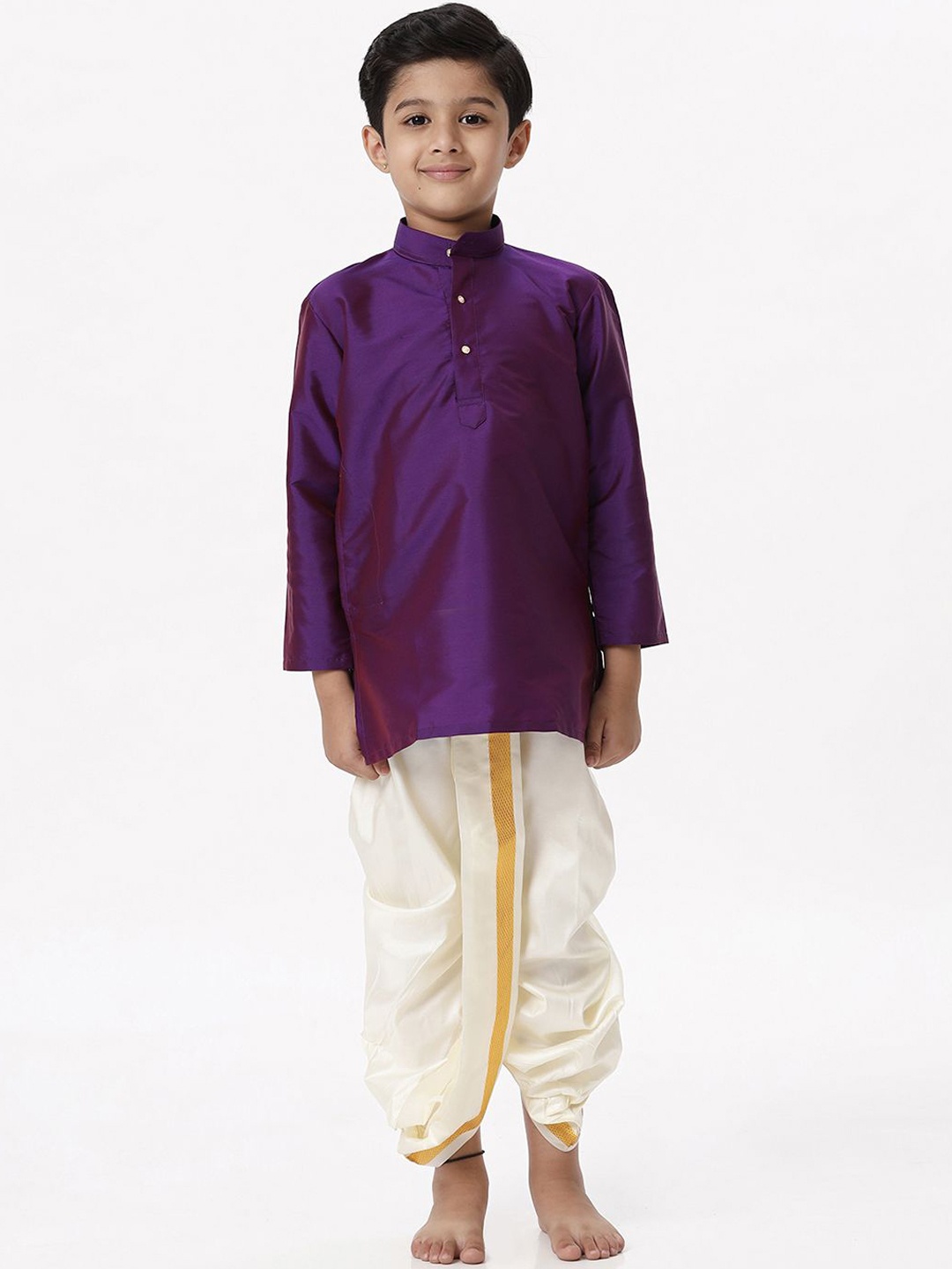 

Ramraj Boys Regular Kurta with Dhoti Pants, Purple