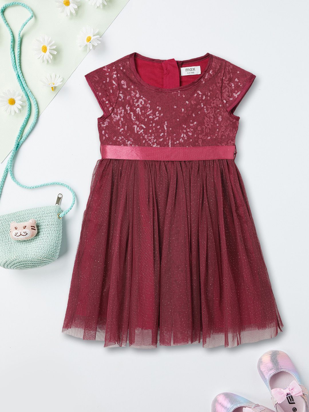 

max Fit & Flare Dress, Magenta