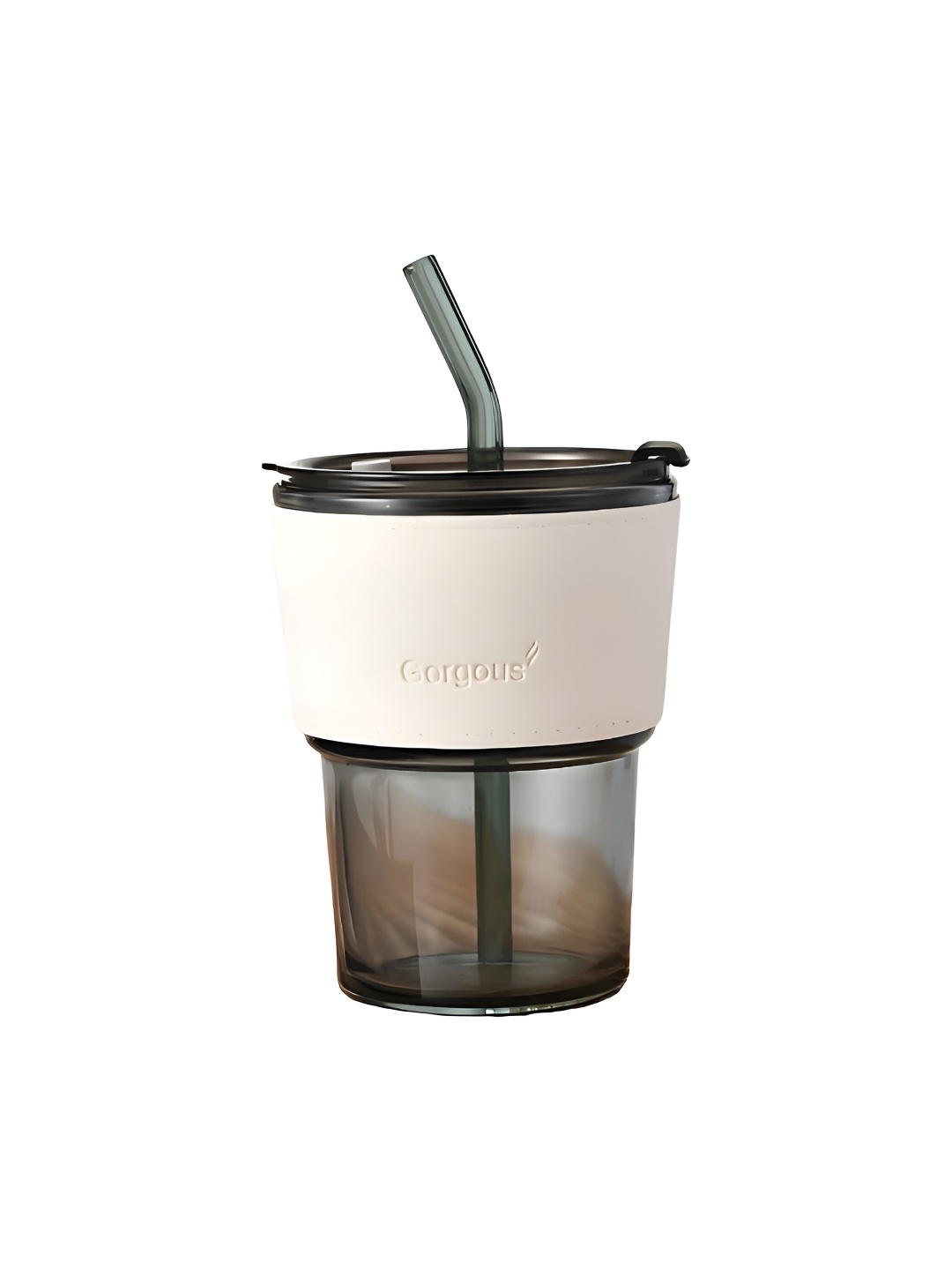 

WELOUR Black & White 7 Pieces Sipper Glass Coffee Mugs 450 ml