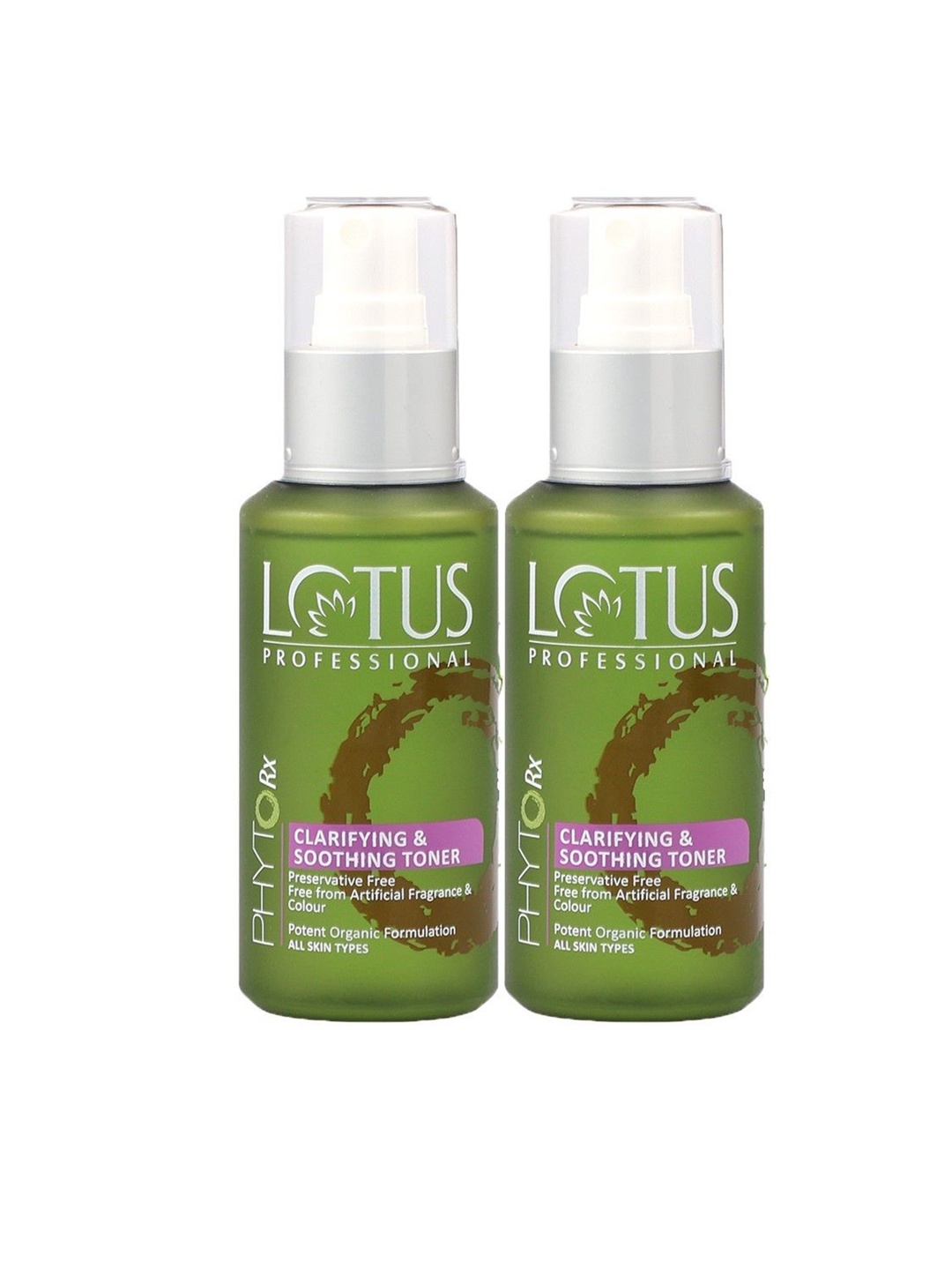 

Lotus Professional Set Of 2 PhytoRx Clarifying & Soothing Toner- 100ml Each, Green