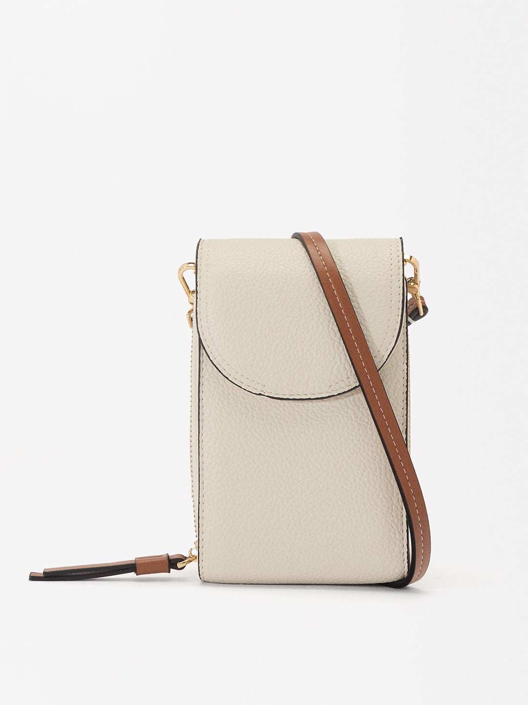 

PARFOIS Solid Mobile Pouch, Off white