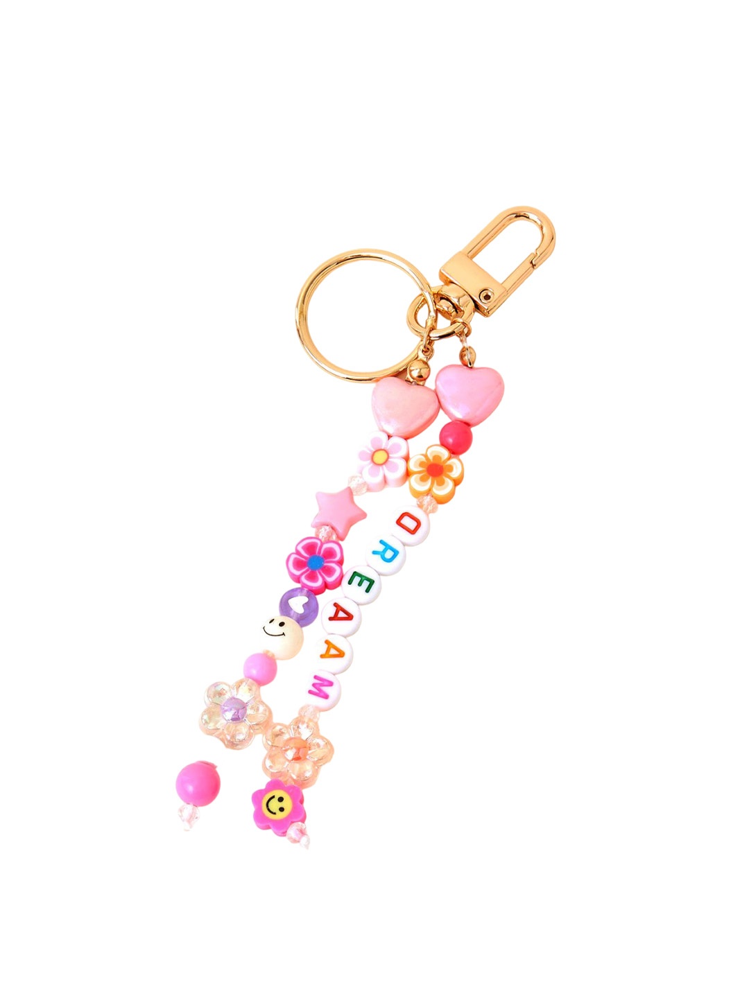 

Accessorize Girls London Dream Slogan Keyring, Gold