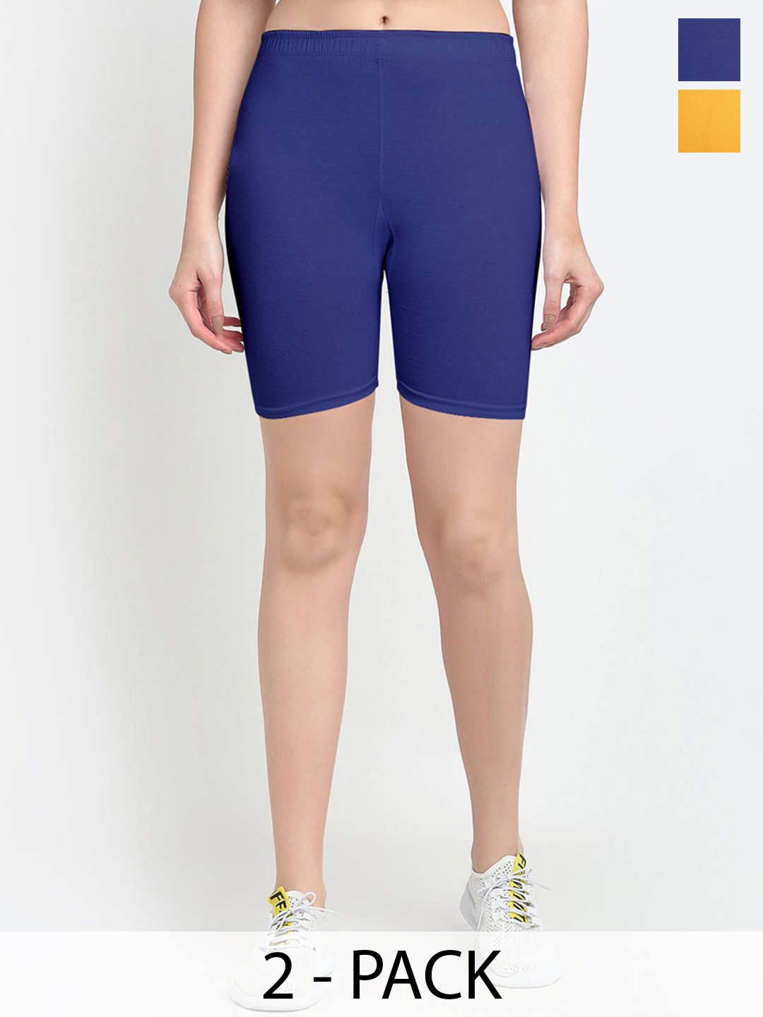 

GRACIT Women Skinny Fit Cycling Sports Shorts, Blue