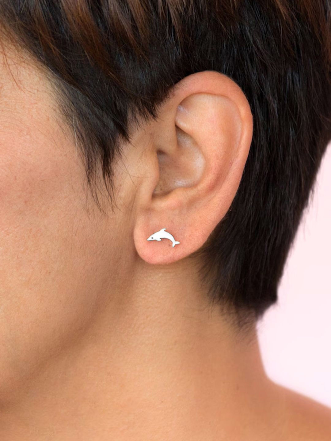 

Goldnera Contemporary Studs Earrings, Silver
