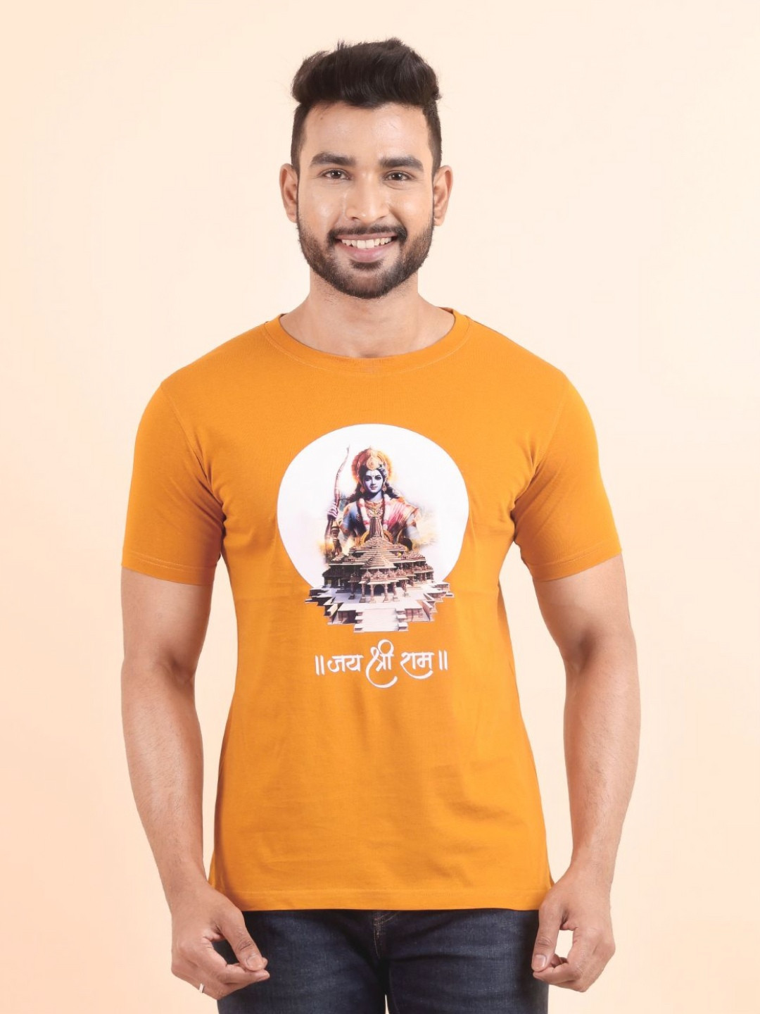 

berry blues Men Graphic Printed Round Neck Cotton T-shirt, Brown