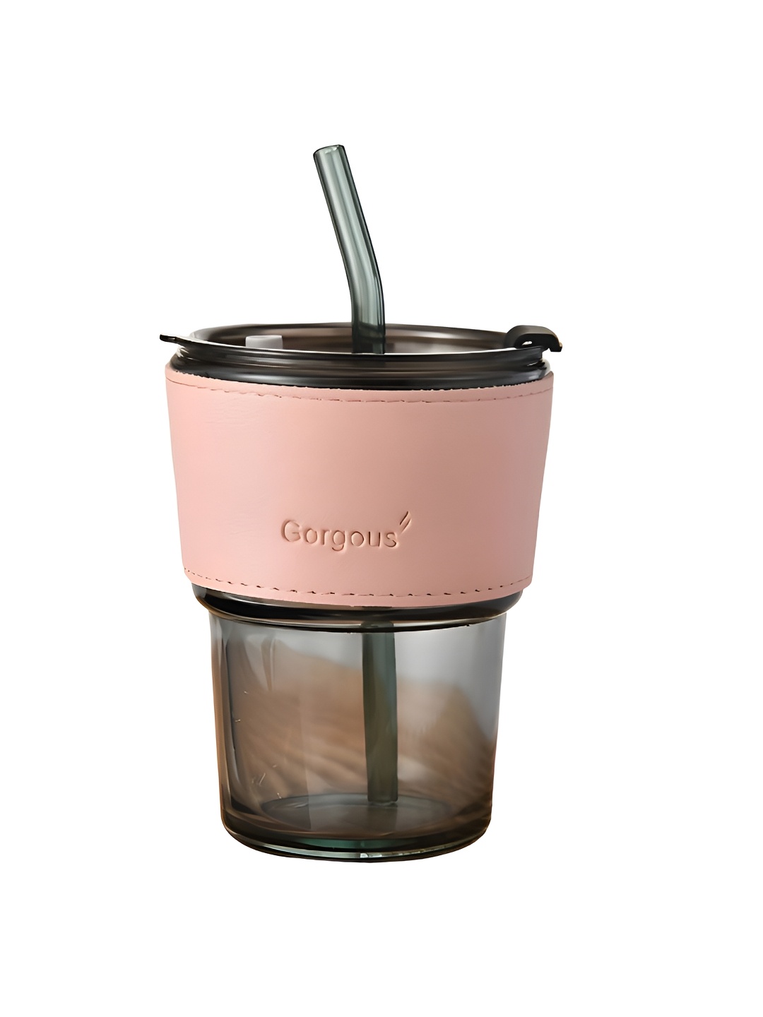 

WELOUR Black & Pink 14 Pieces Glass Coffee Mugs 450 ml