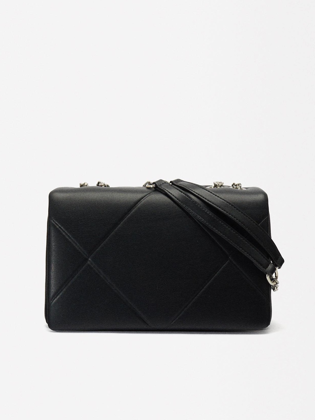 

PARFOIS Structured Quilted Shoulder Bag, Black