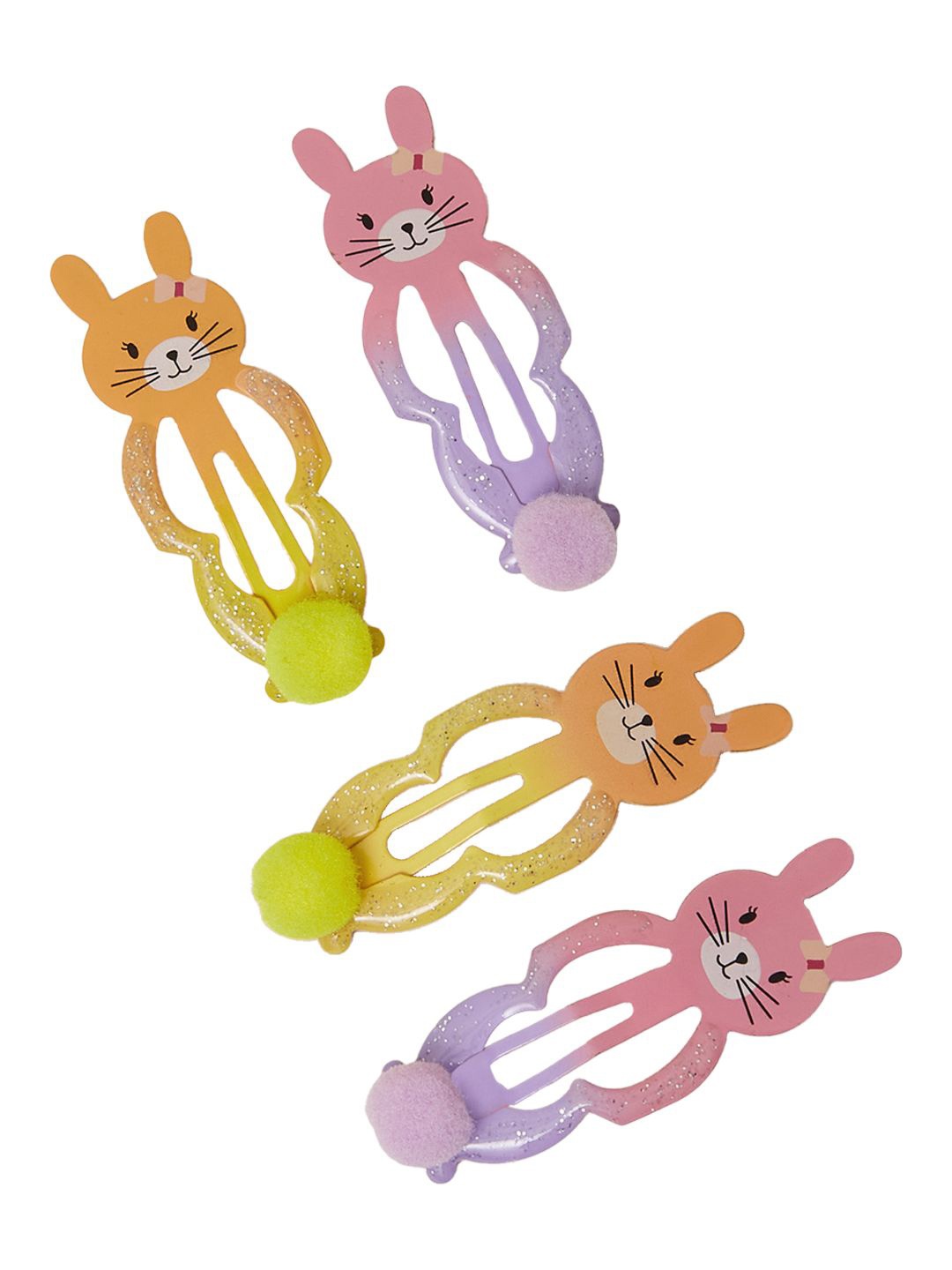 

Accessorize Set of 4 Girls Tic Tac Hair Clip, Yellow