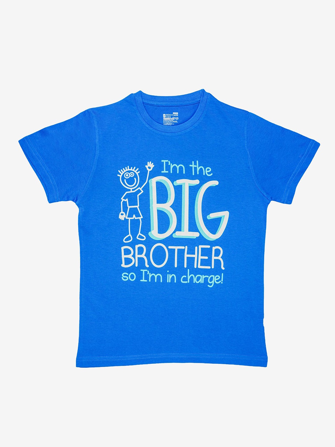 

Bodycare Boys Typography Printed Round Neck Cotton T-Shirt, Blue
