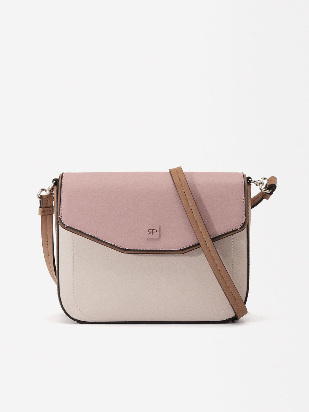 

PARFOIS Colourblocked Crossbody Bag, Pink
